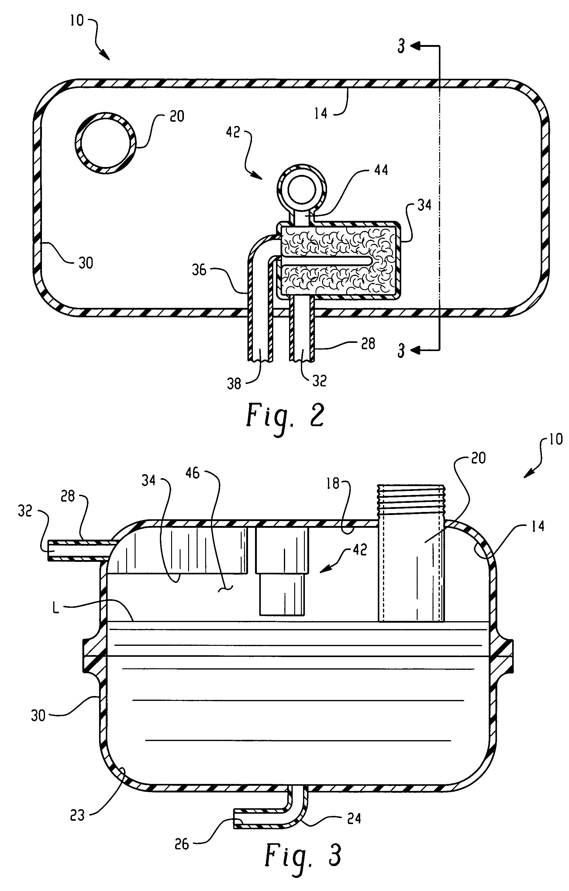 Small engine fuel tank with integrated evaporative controls