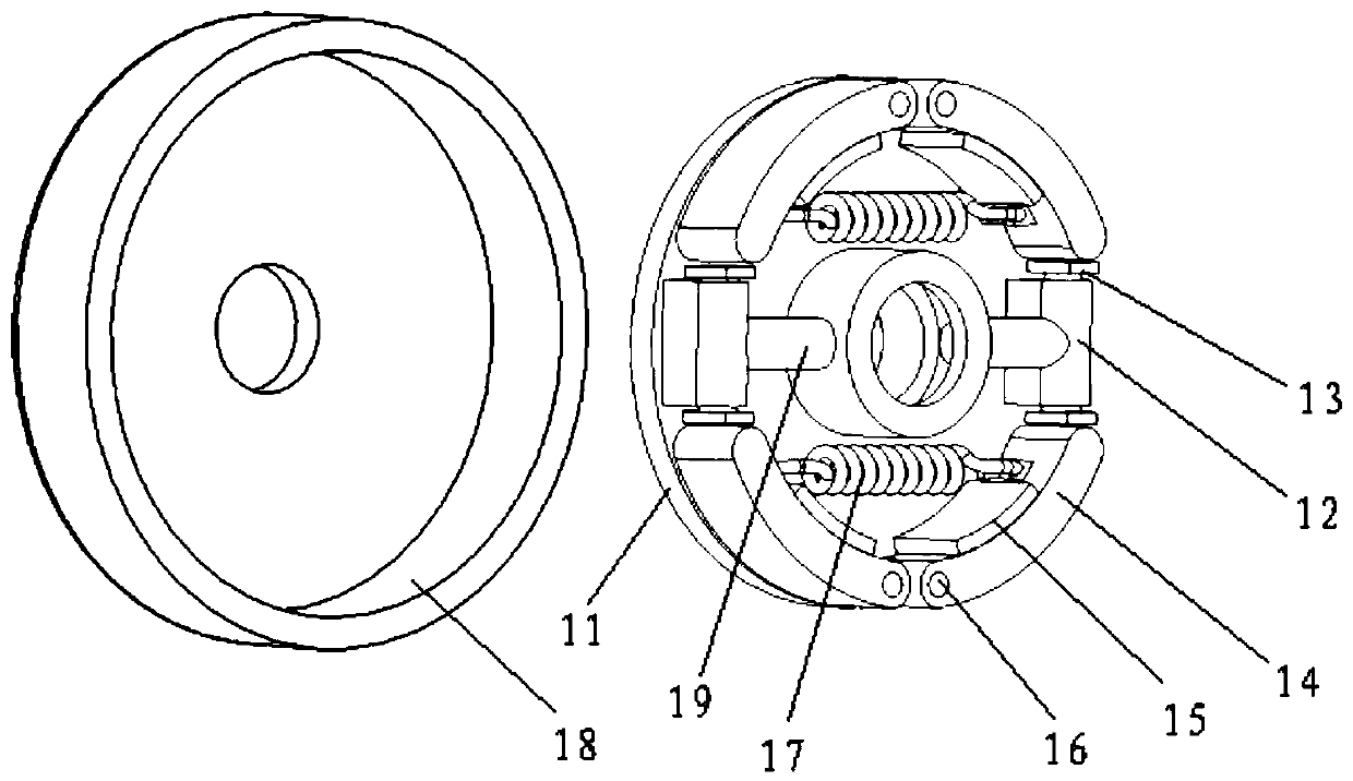 Hydraulic controlled clutch and speed variator