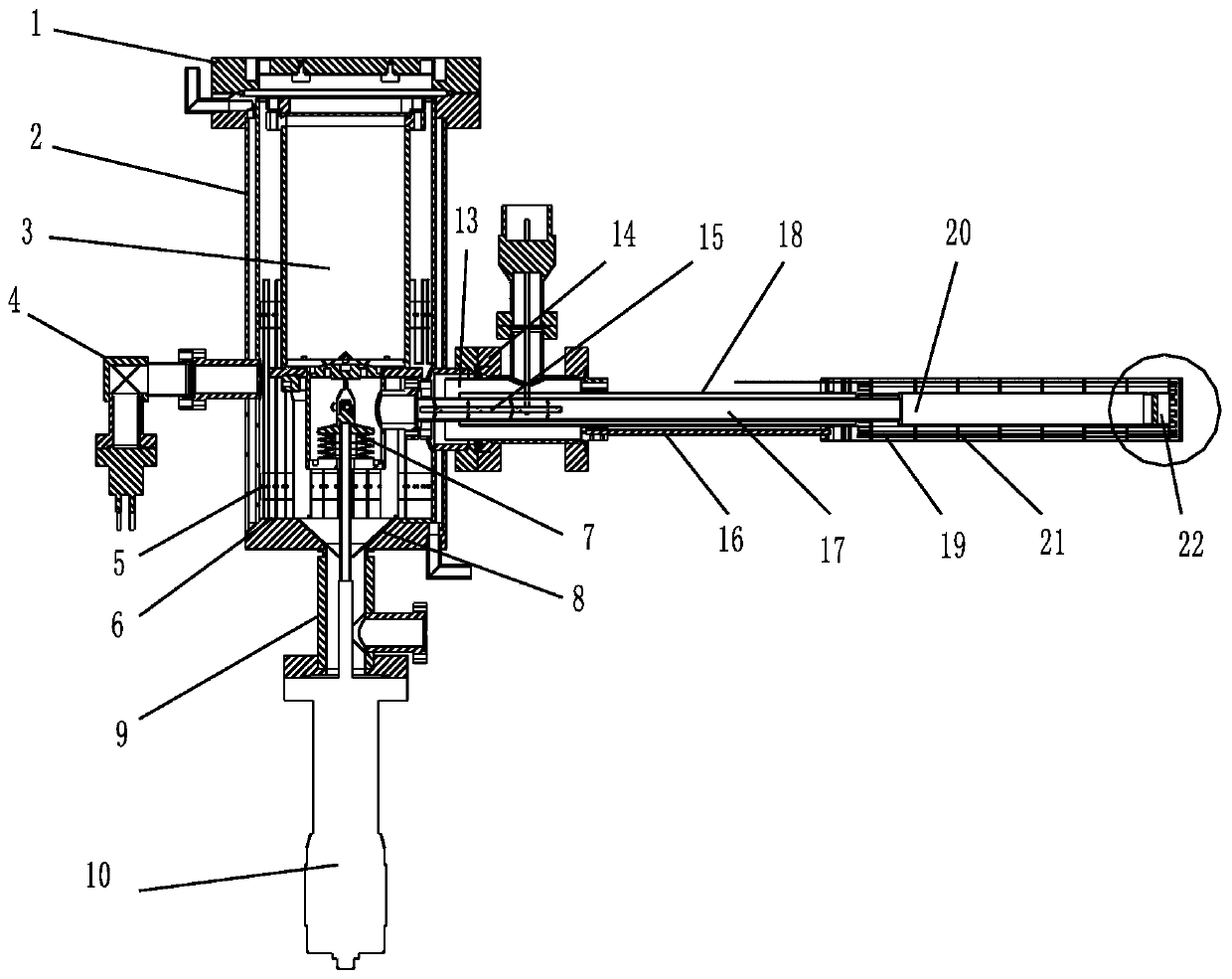 High-temperature cracking furnace for vacuum coating