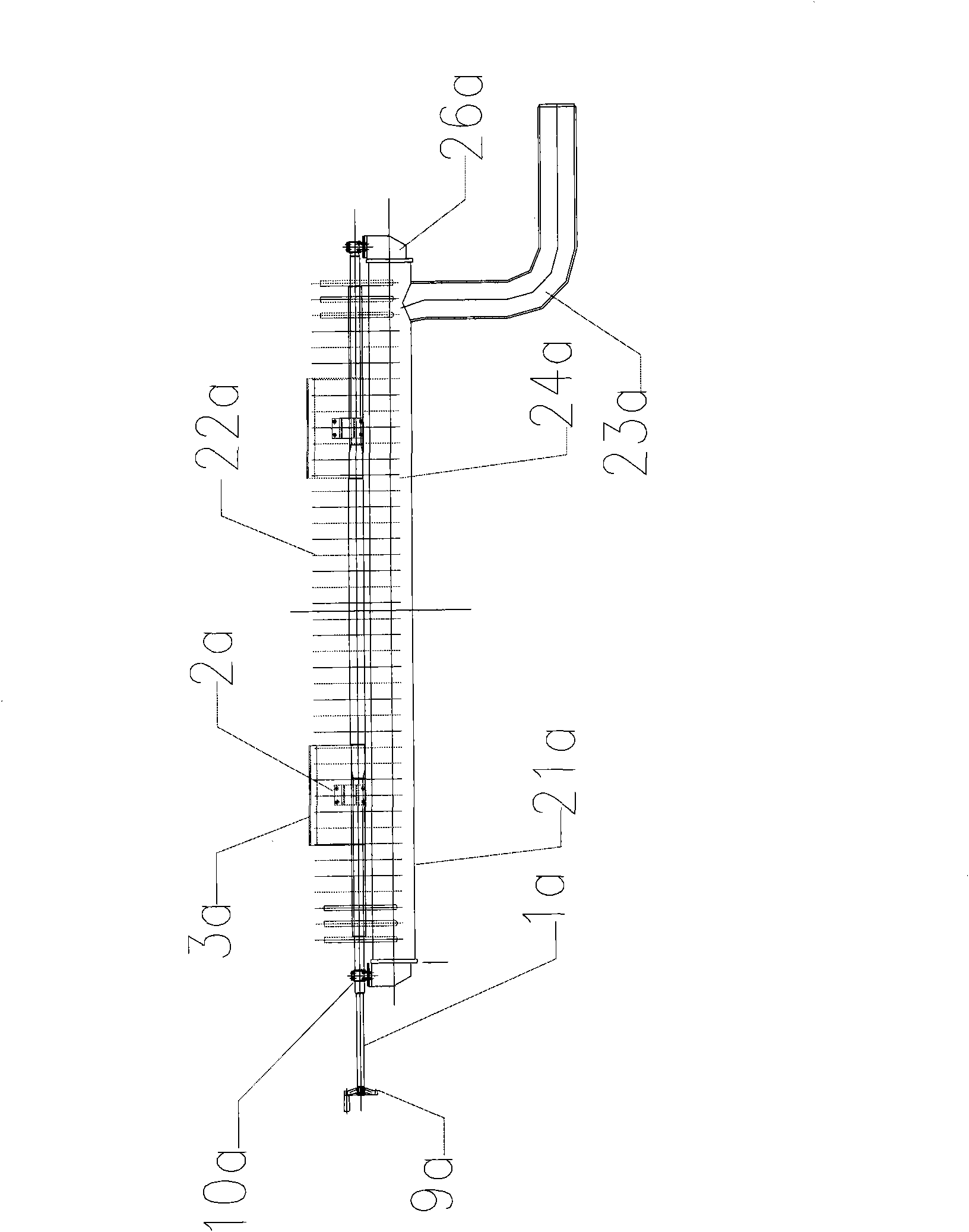 Lower spraying laminar flow cooling device