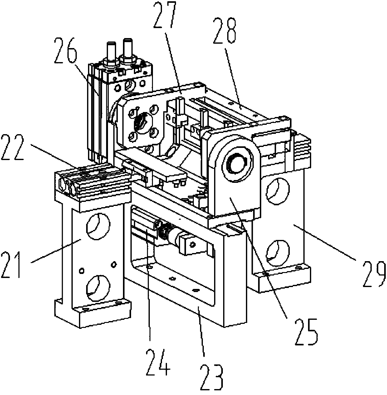 Automatic electrical testing machine for port element of connector