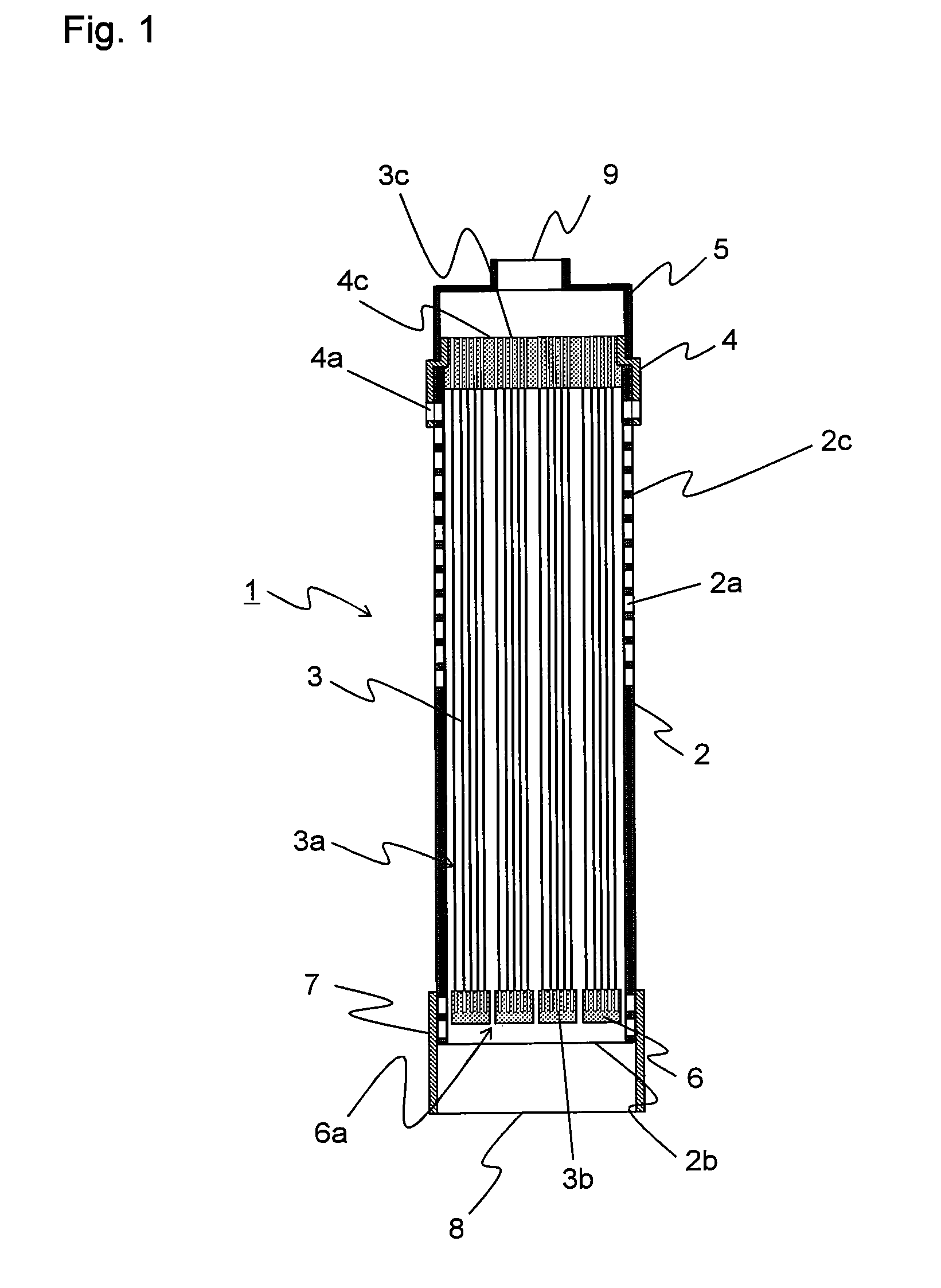 Submerged hollow fiber membrane module