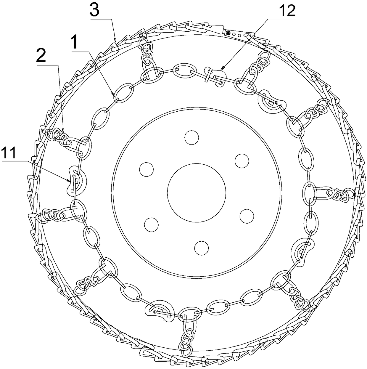 Nonskid chain and application method thereof