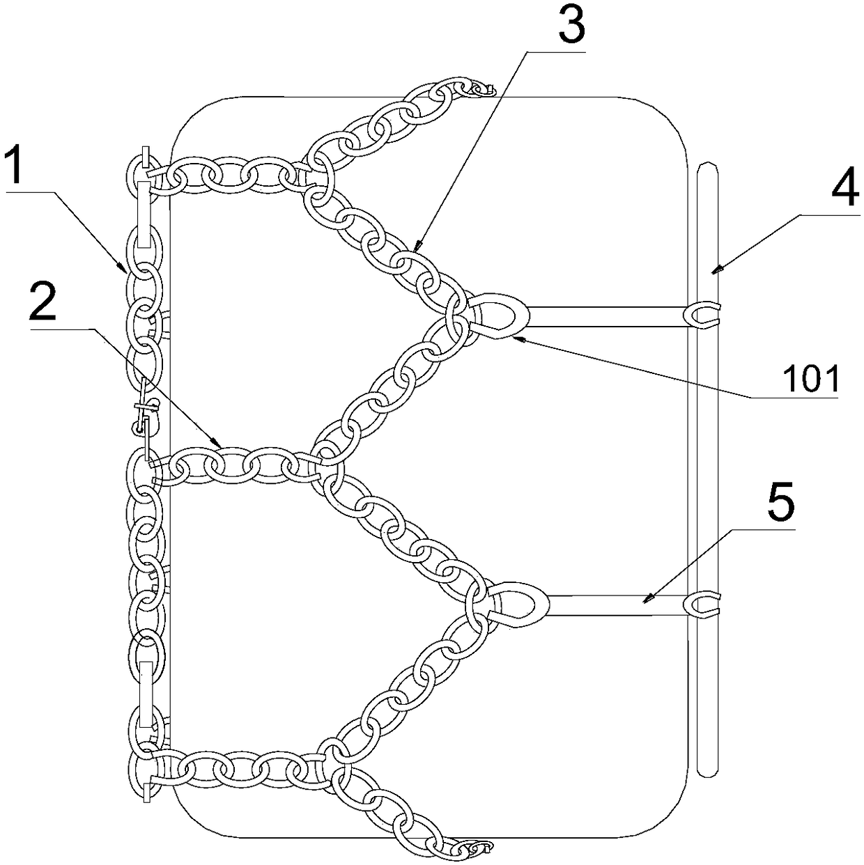 Nonskid chain and application method thereof