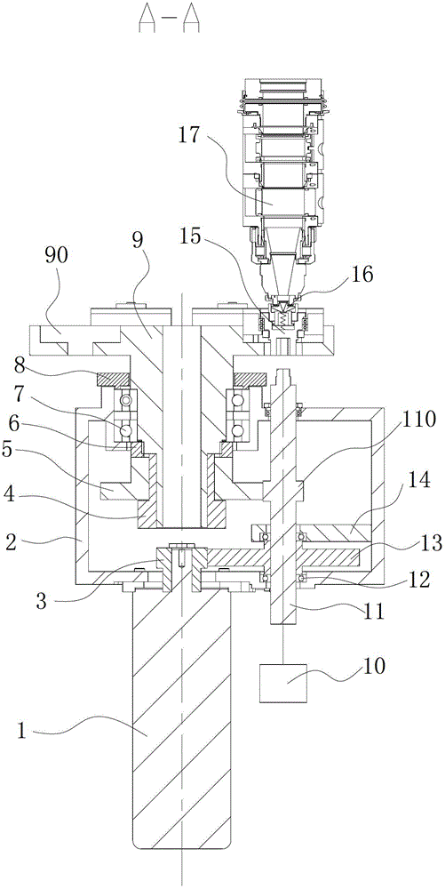 Automatic turret-type nozzle replacing device of laser cutting machine