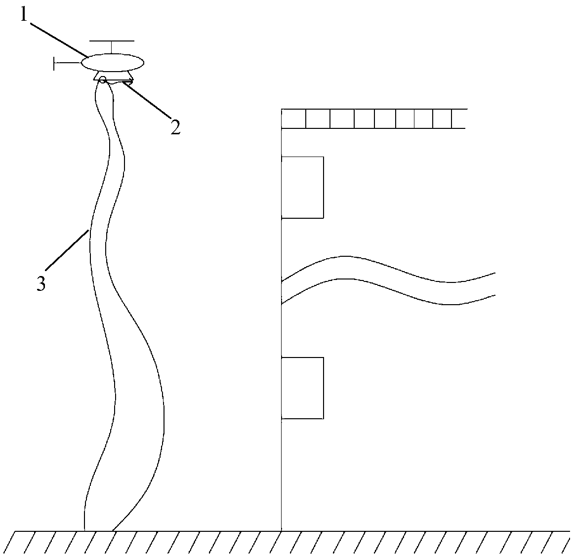 High-rise fire escape slideway hoisting method and device