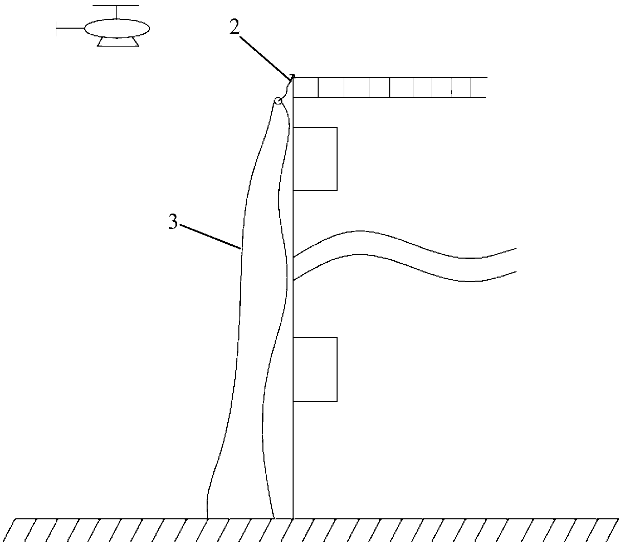 High-rise fire escape slideway hoisting method and device