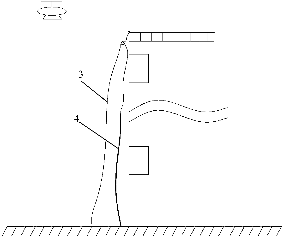 High-rise fire escape slideway hoisting method and device