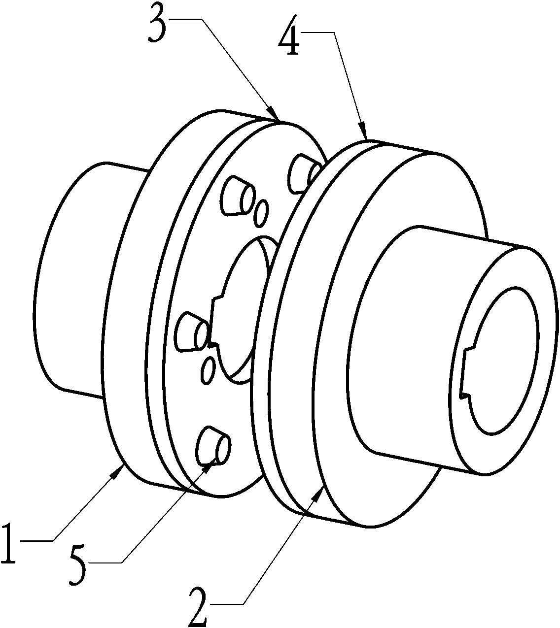 Cone frustum tooth clutch