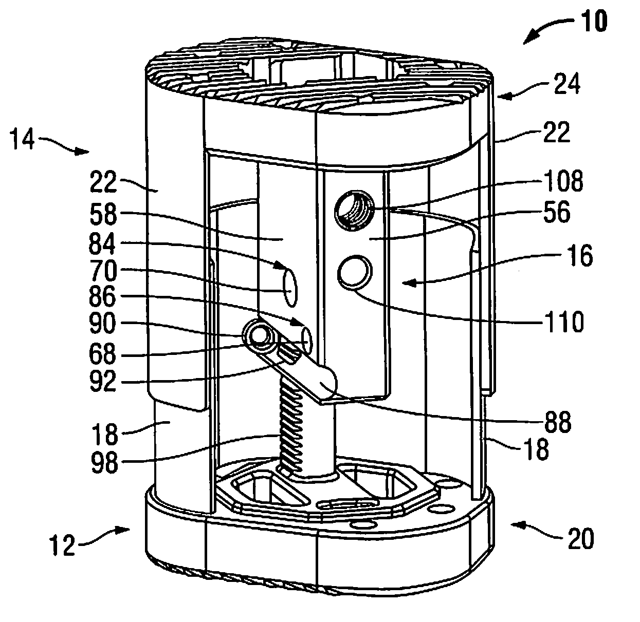 Expandable vertebral device with cam lock