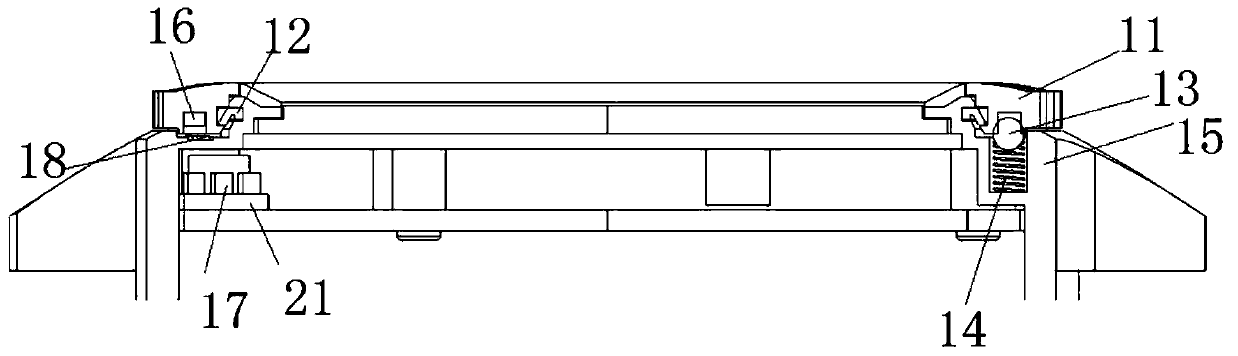 Rotating surface ring structure and watch with same