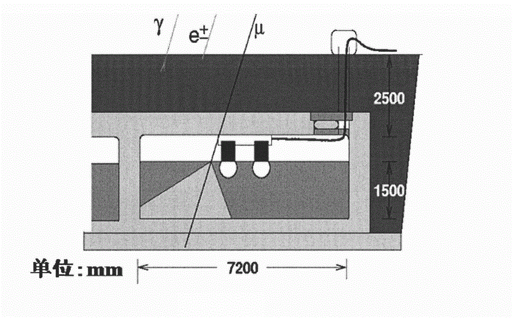 Water Cerenkov light high-energy particle detector