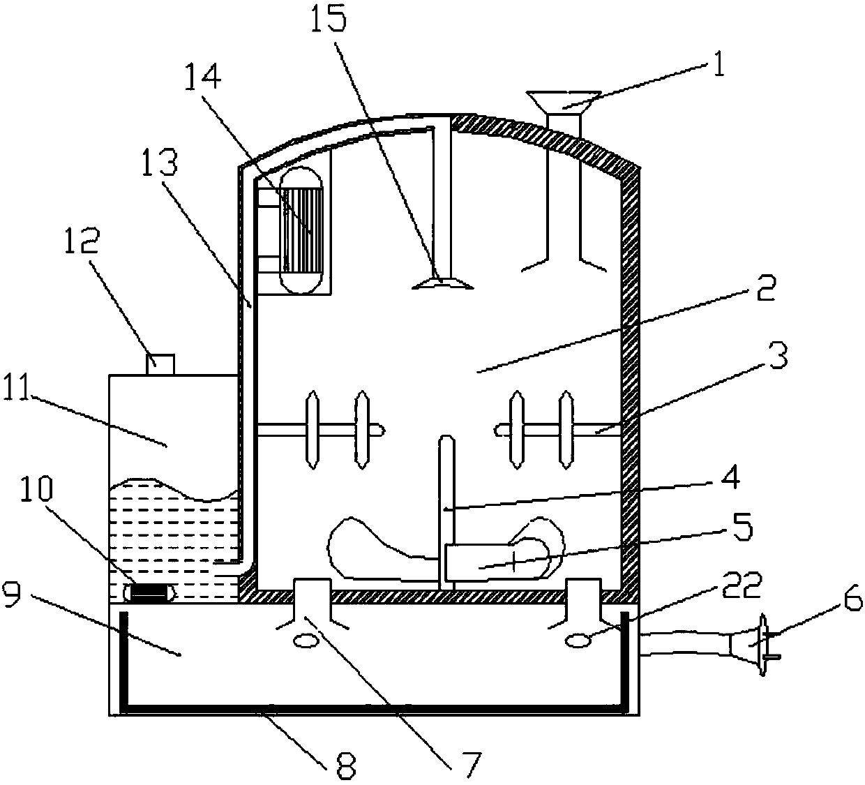 Biopharmaceutical stirring device with cleaning function