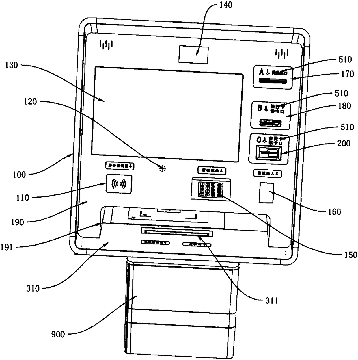 Self-service government affair machine