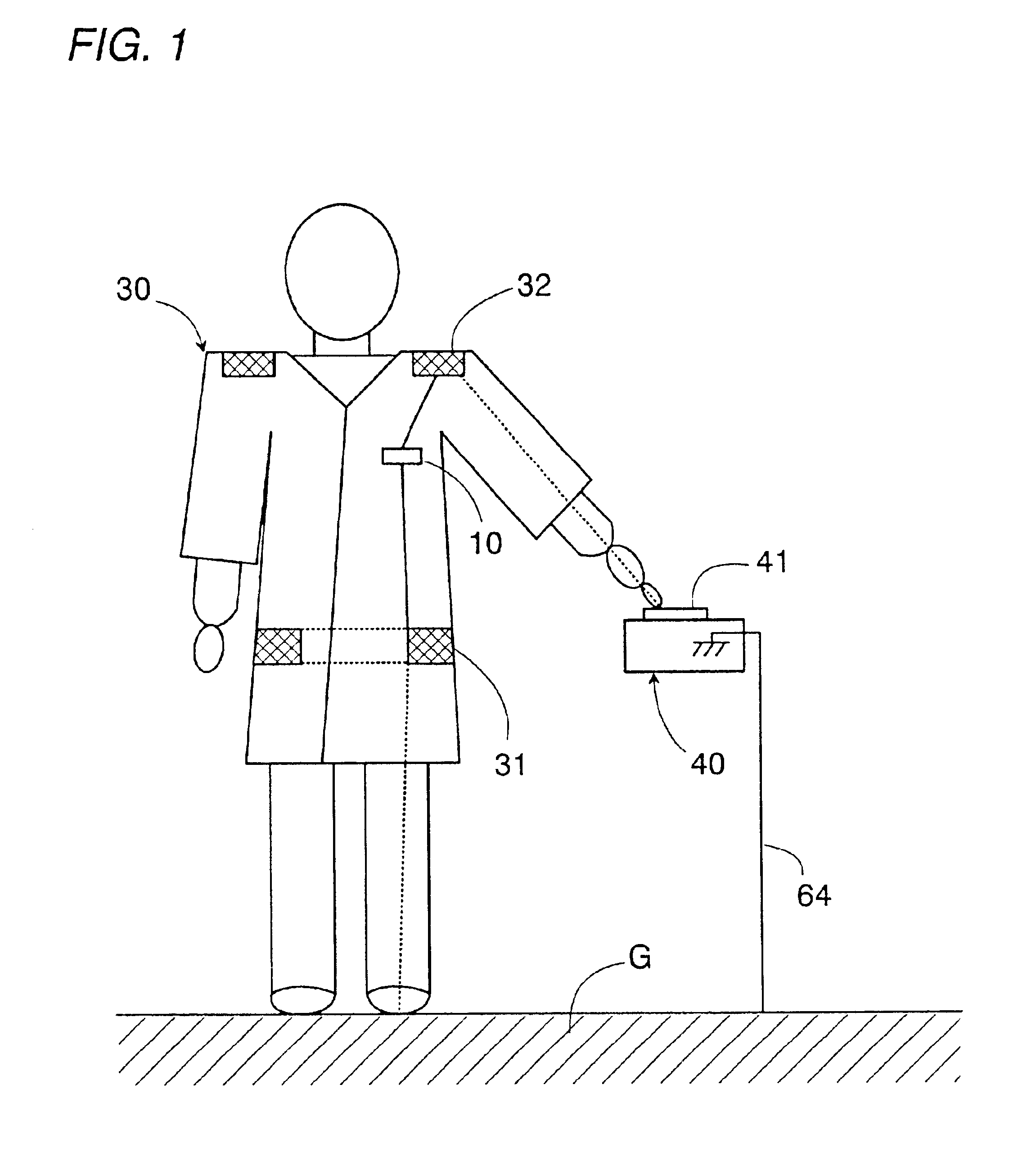 Data transmission system using a human body as a signal transmission path