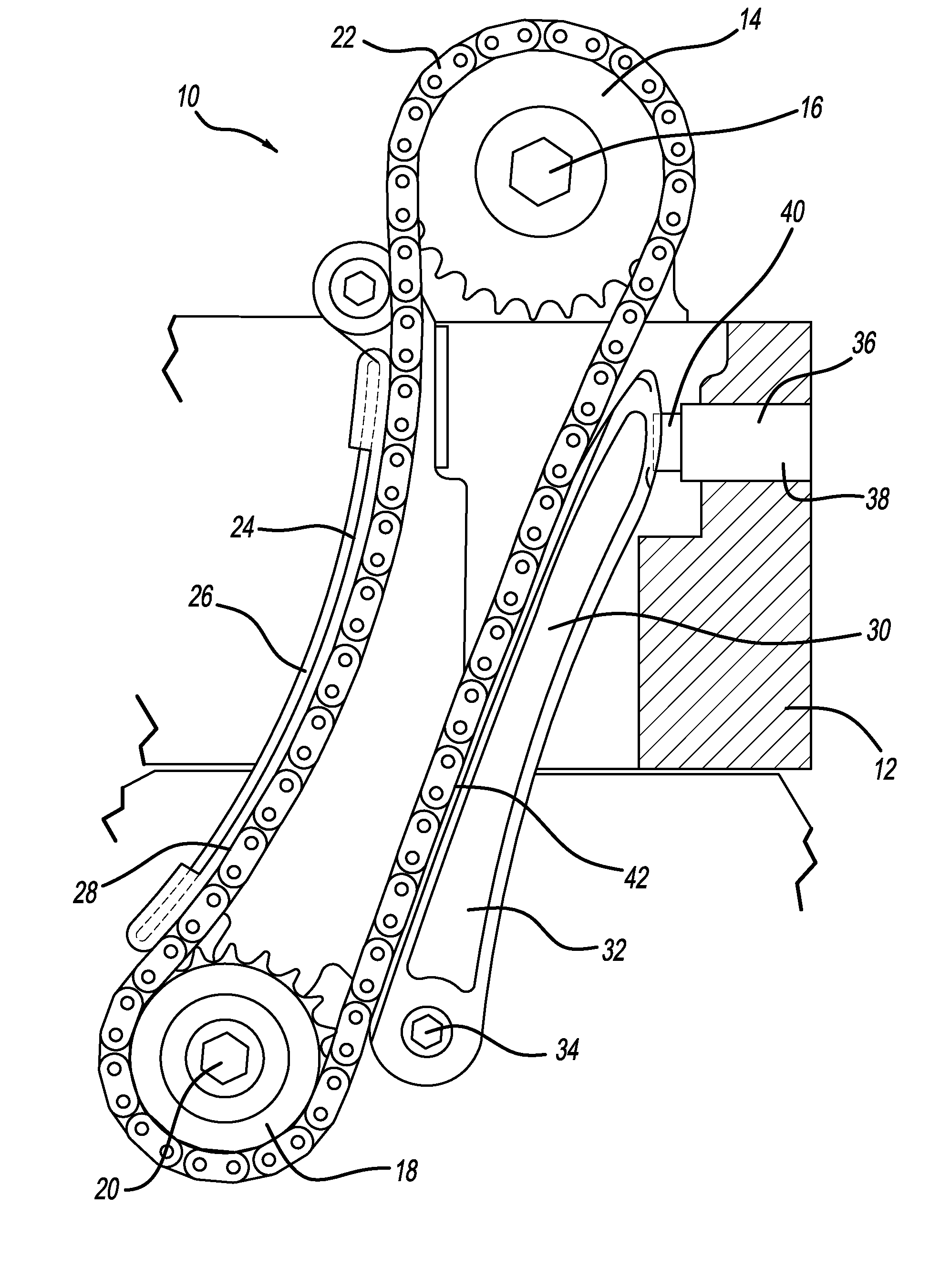 Diamond-like carbon coating on chain guides and tensioning arms for internal combustion engines