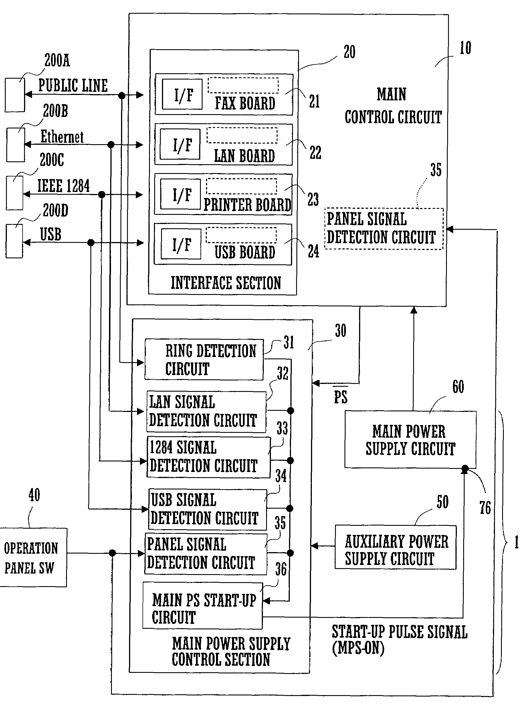 Power supply device and communication system