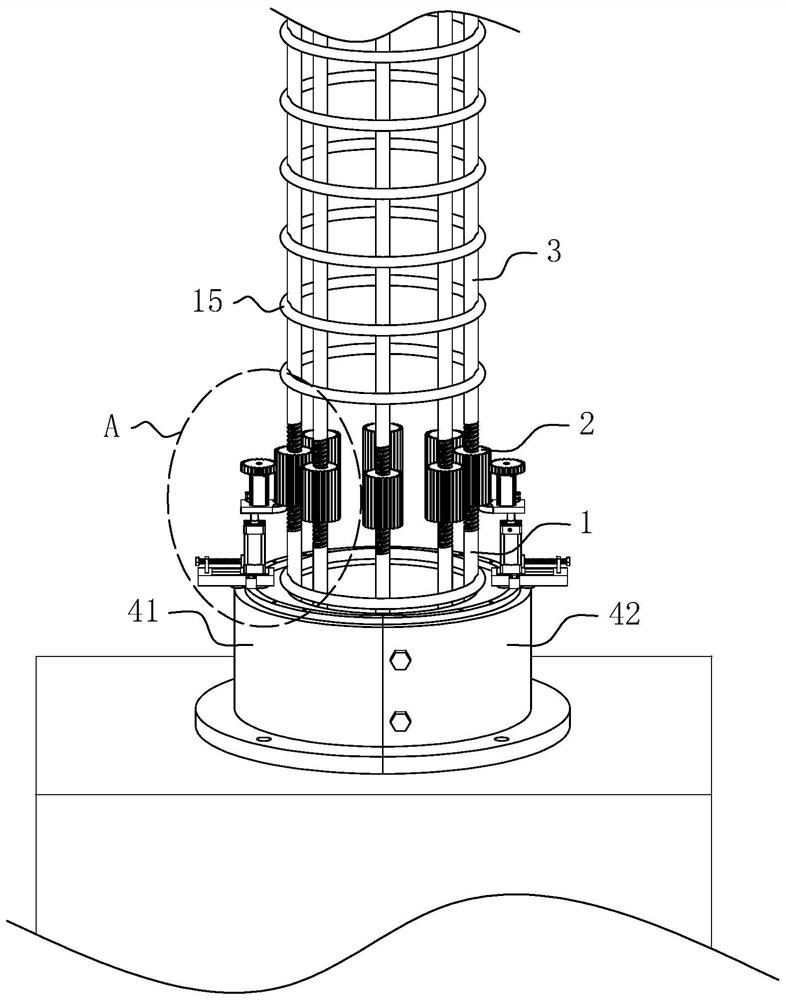 A prefabricated steel cage quick docking device and its construction method