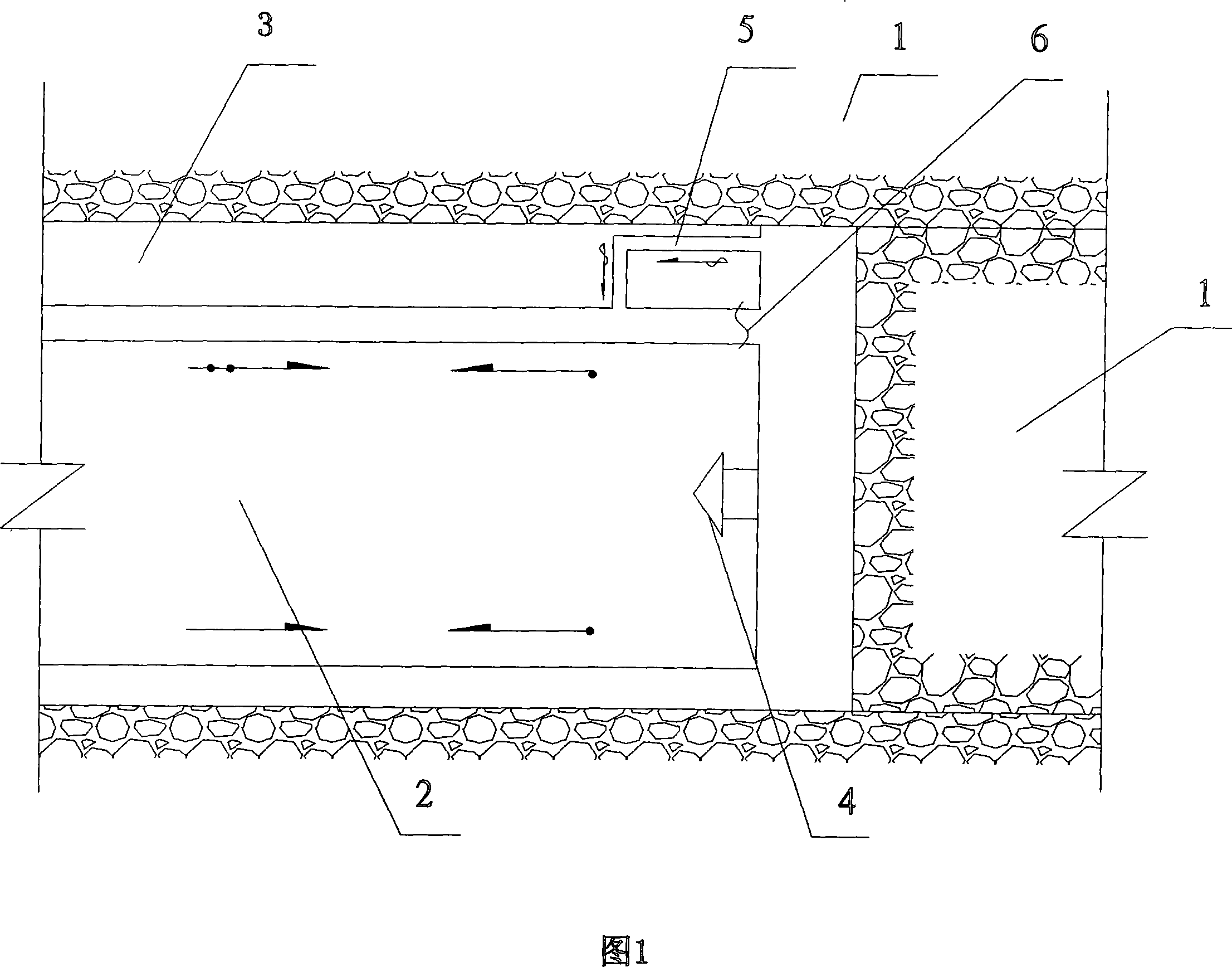 Underground no pillar recovery method of coal mine