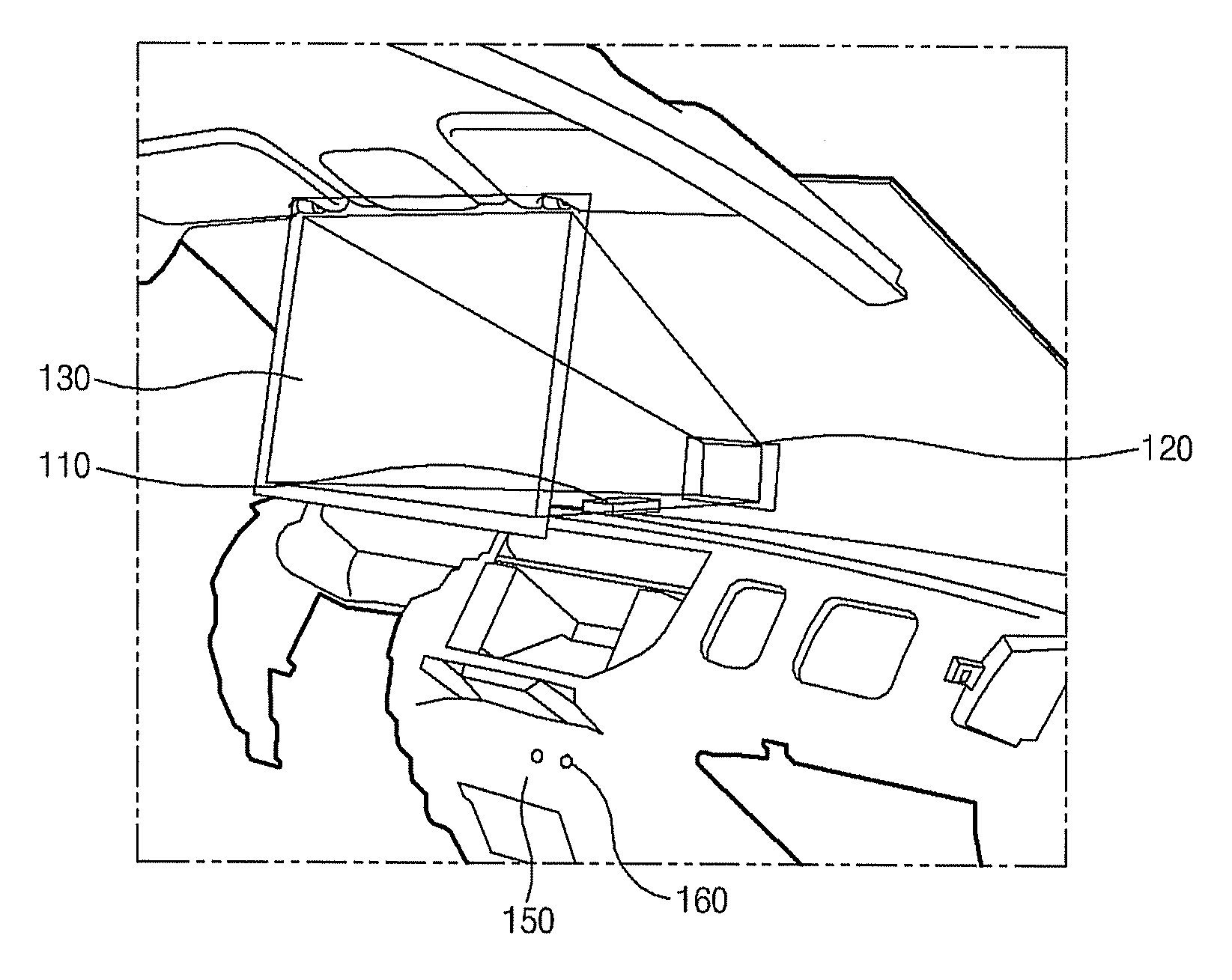 Car theater system using rear projection