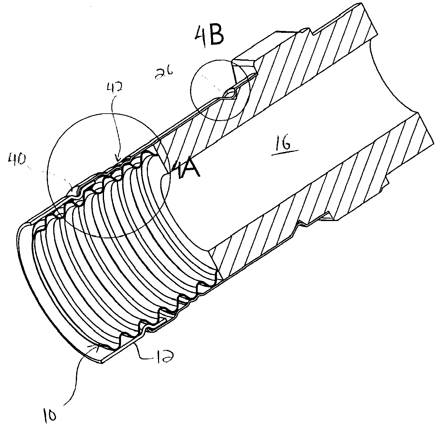 Crimp fitting for corrugated stainless steel tubing