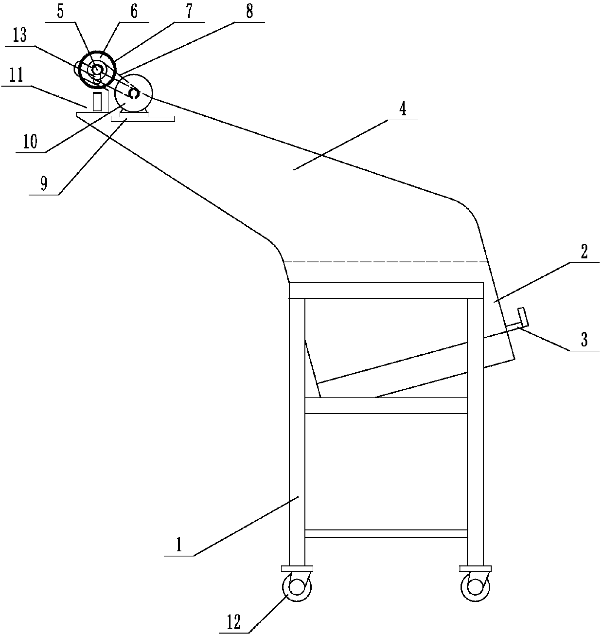 Iron scrap collecting device