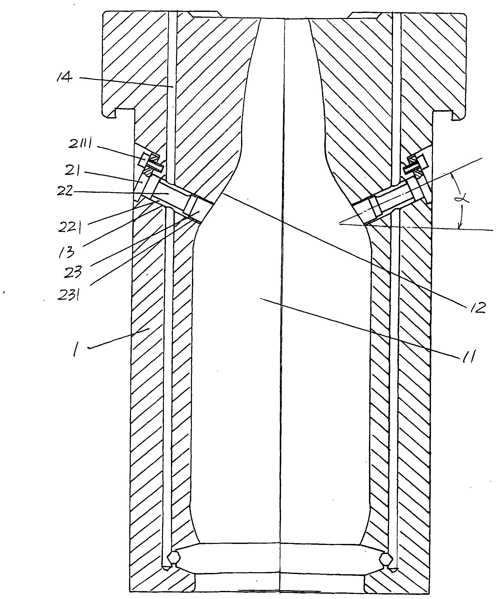 Mould for manufacturing bottle glass vessels