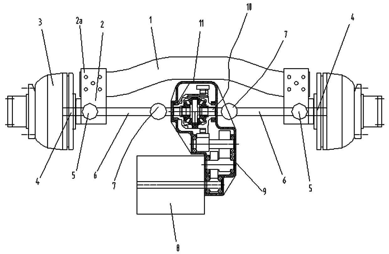 Non-bearing independently driven electric axle