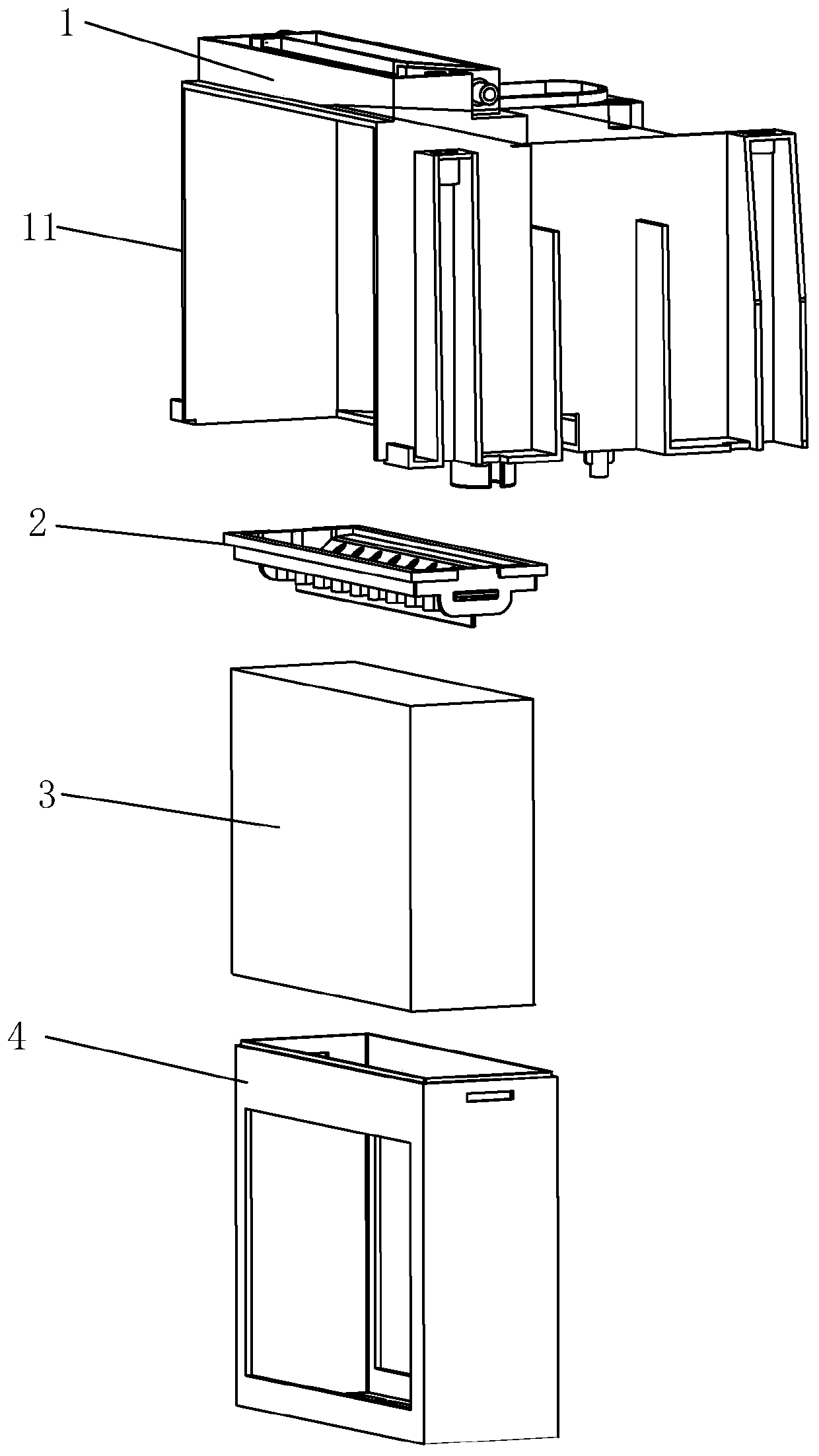 A multi-stage water separation structure of a cooling fan