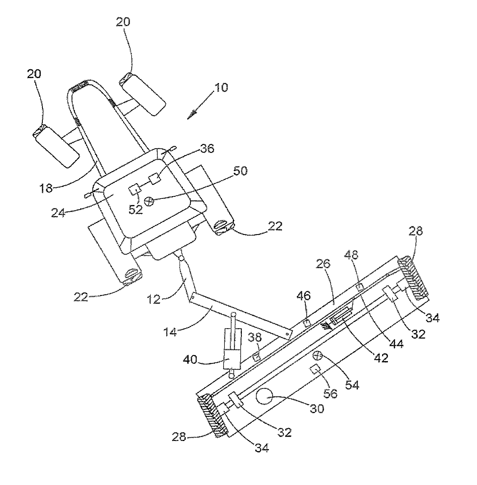 Combination of a tractor and an implement