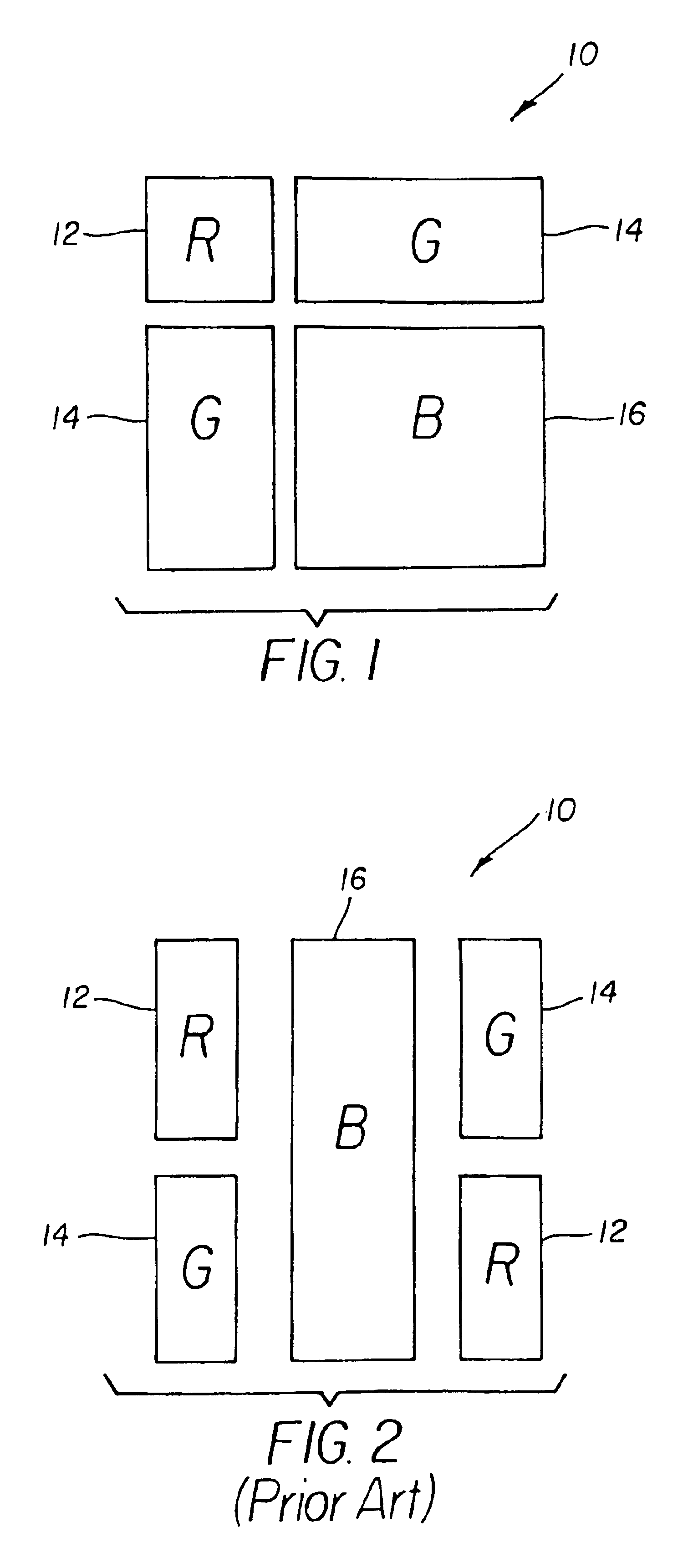 Color OLED display having repeated patterns of colored light emitting elements