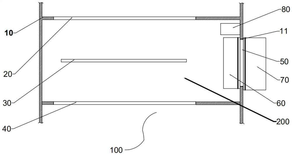 Liquid crystal screen heat dissipation structure of projection ray machine