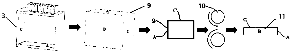 Preparation method of multi-crystal-granule-size multi-layer high-entropy alloy