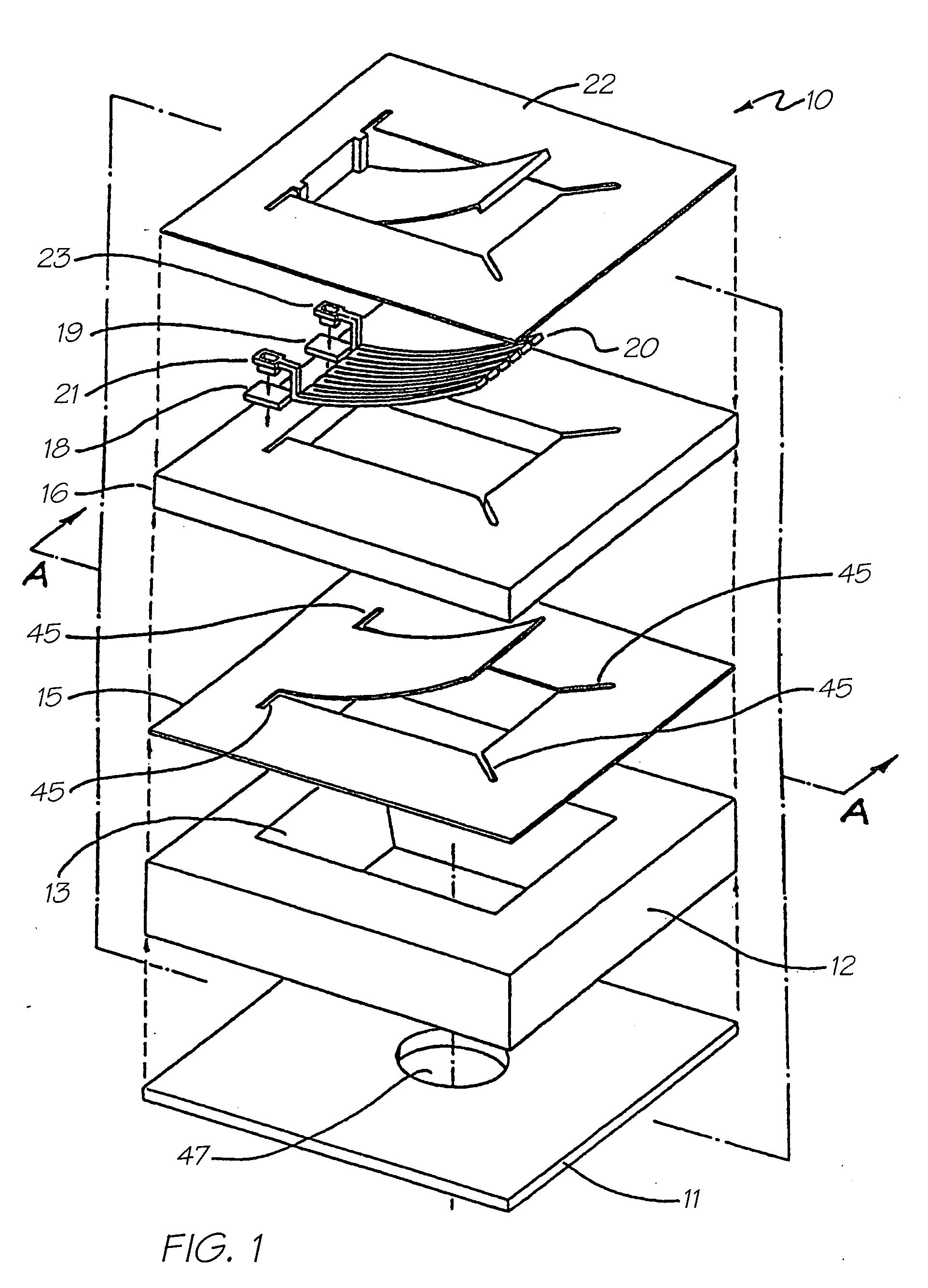 Printhead integrated circuit with actuators close to exterior surface