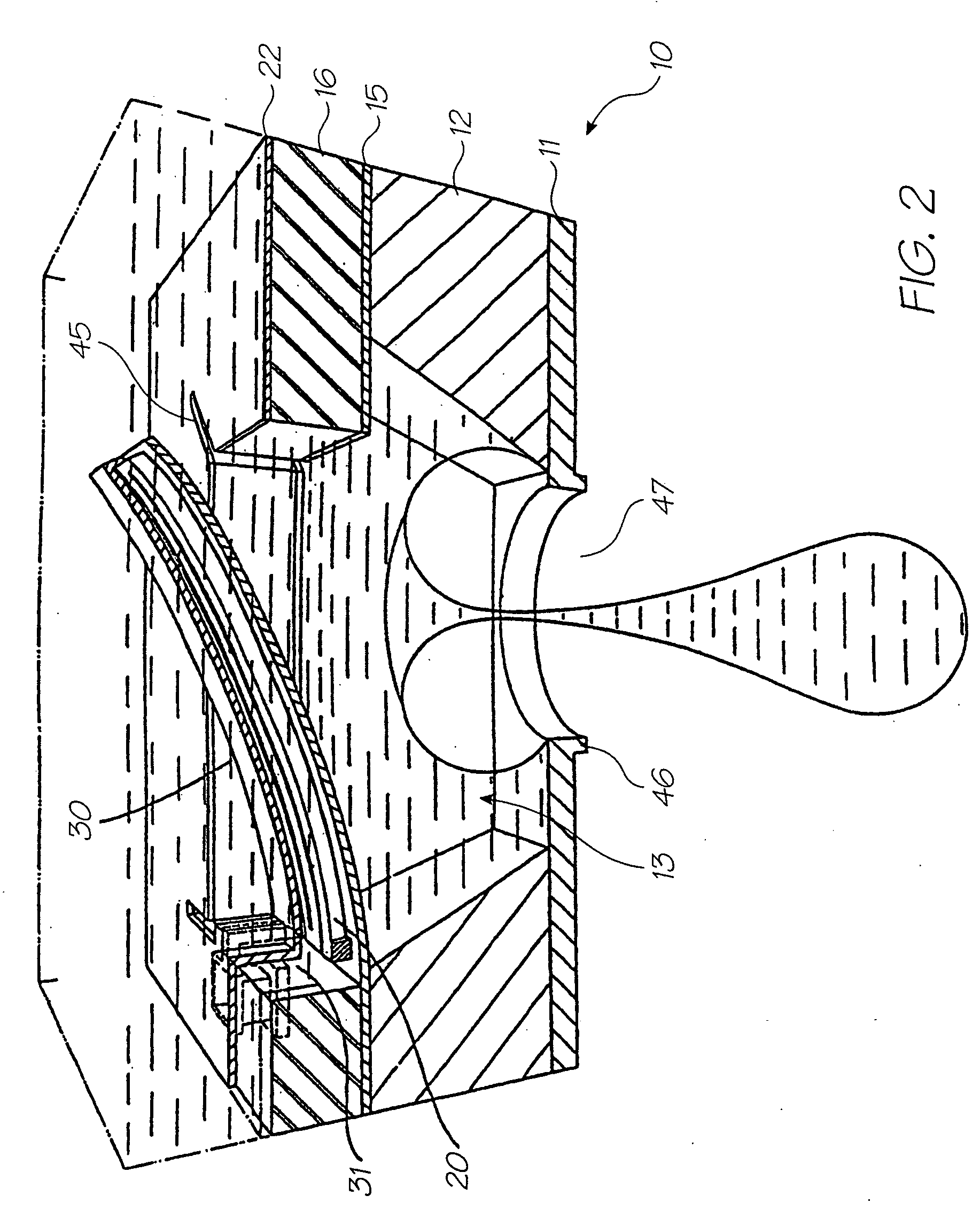 Printhead integrated circuit with actuators close to exterior surface