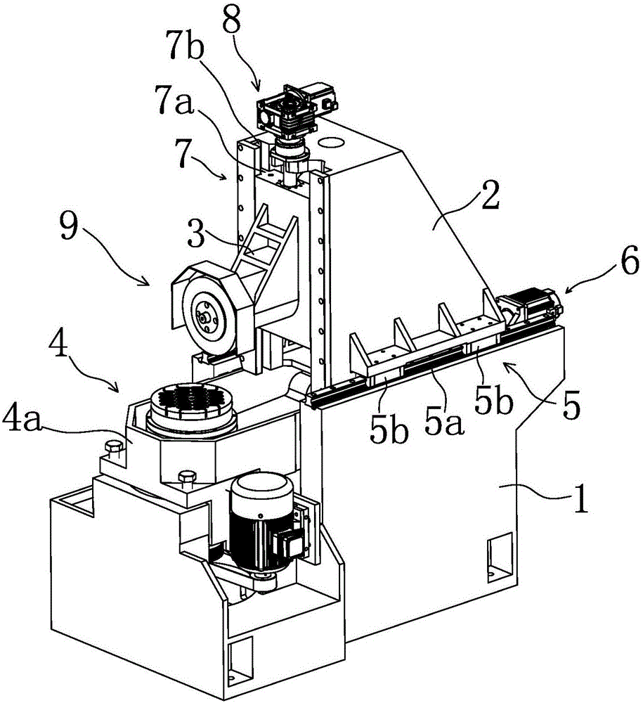 Grinding head movable type horizontal shaft circular truncated cone plane grinding machine