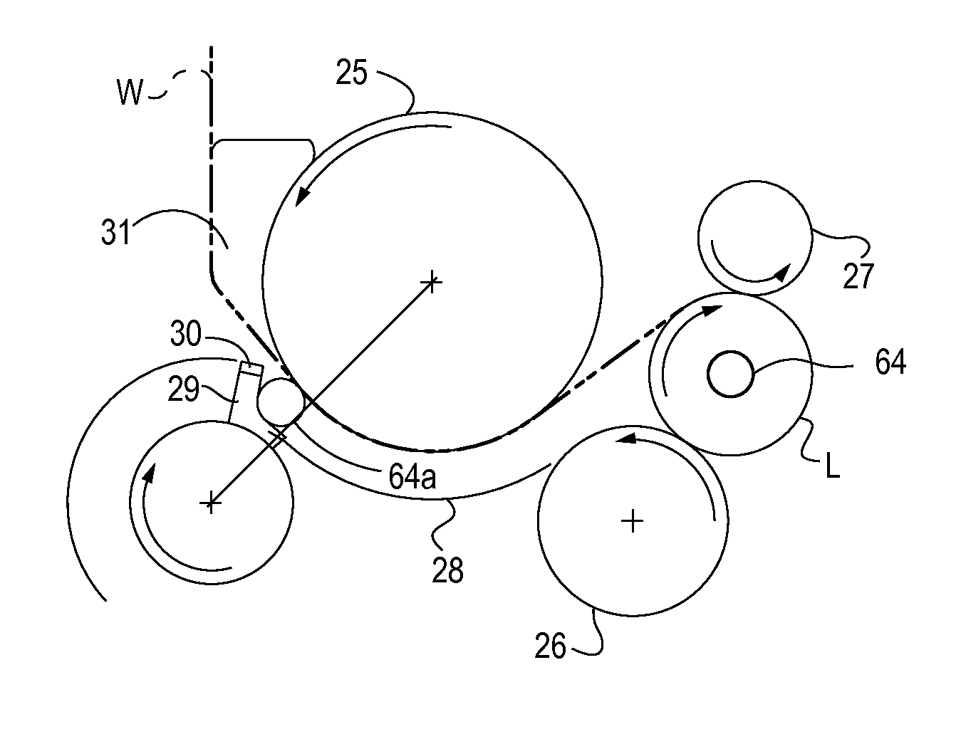 Method and apparatus for producing coreless rolls of paper