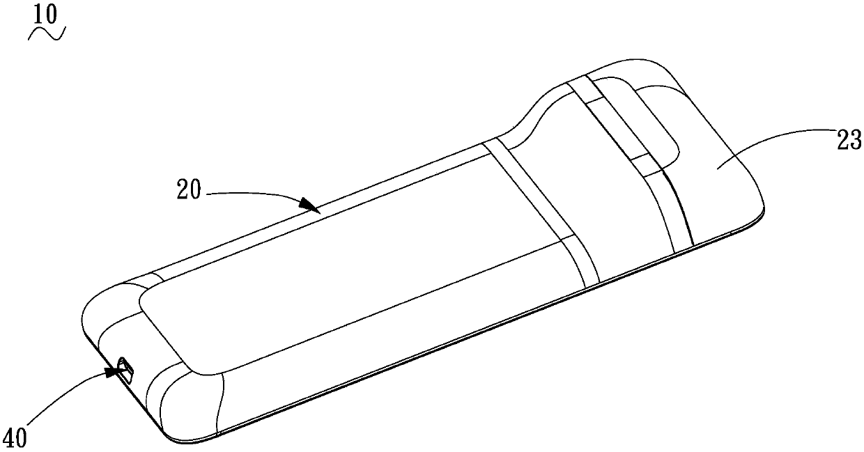 Back clamp battery and protection sleeve assembly