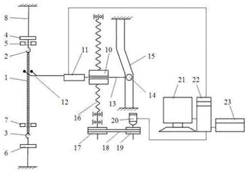 Test device and test method for thermal shrinkage ratio of chemical fiber filaments