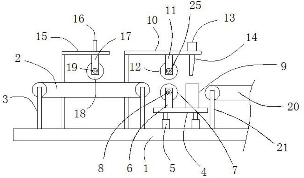 Medical gauze lifting belt automatic cutting and placing device