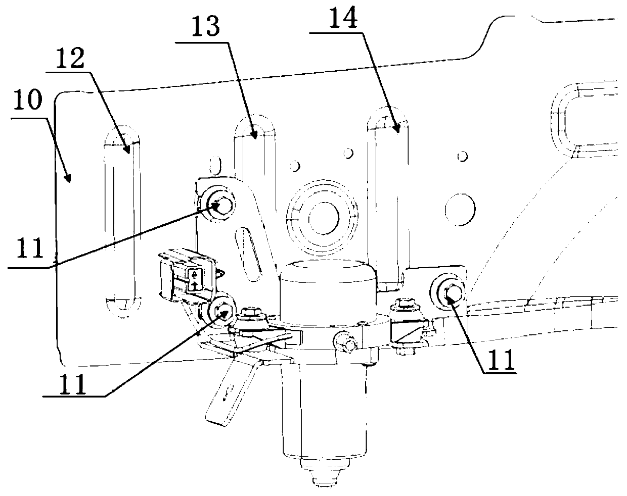 Noise reduction installation support of vacuum booster pump assembly