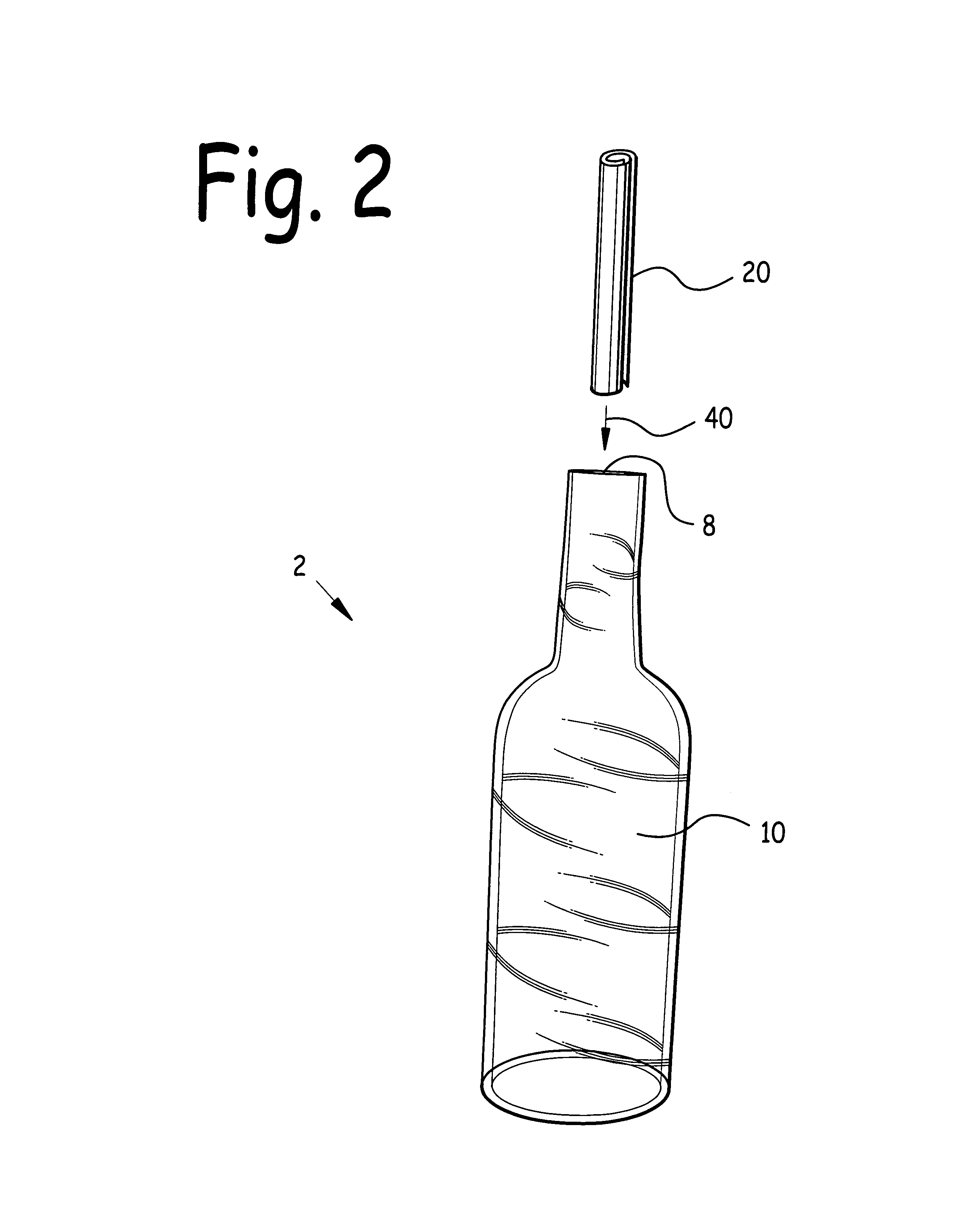 Apparatus and method to display content in a transparent vessel