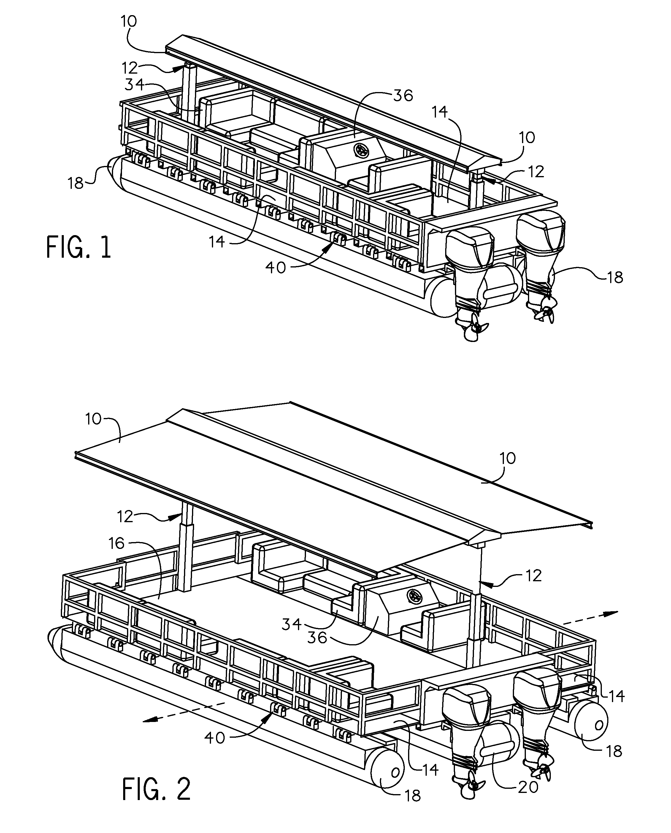 Expandable pontoon system