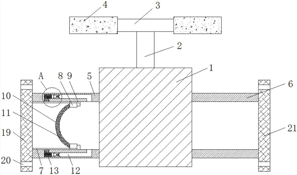 Anti-blocking stop valve