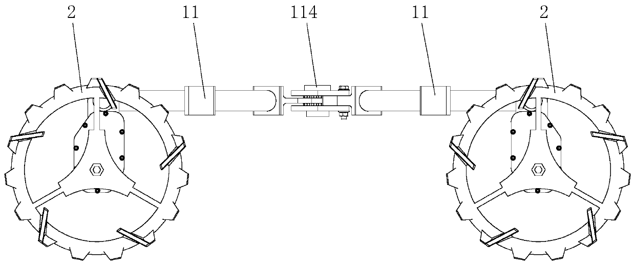 Articulated type four-drive chassis and steering method thereof