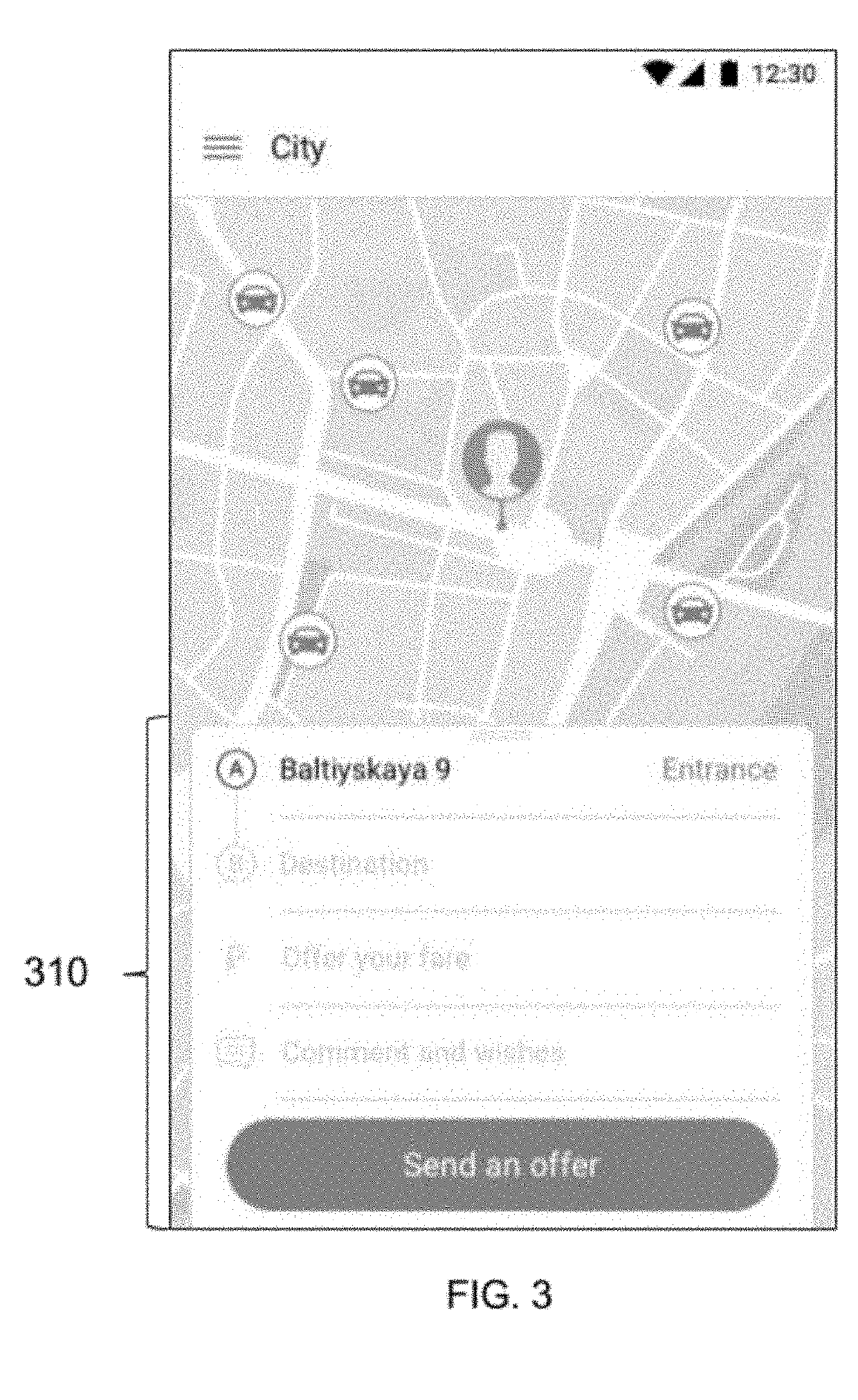 Method for requesting a ride service in a ride service system