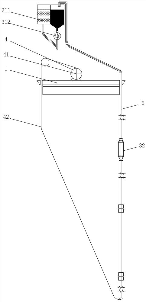 Deep sea mineral product full-hose conveying offshore test system