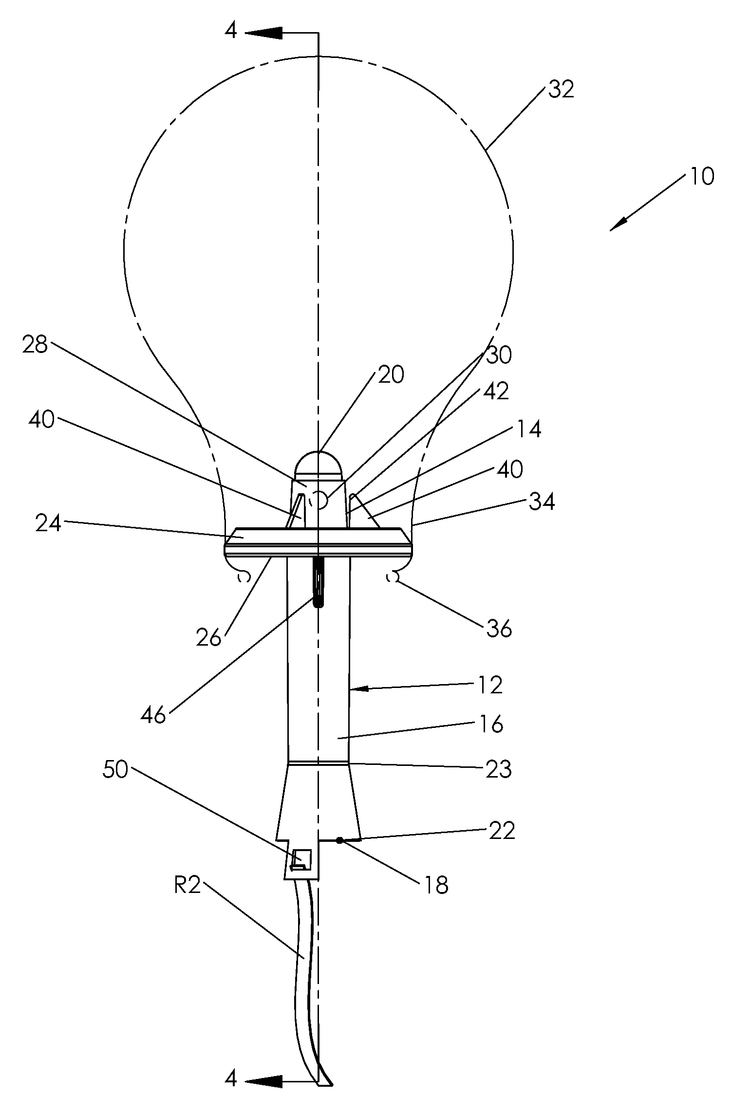 Valve and retainer assembly for latex balloons