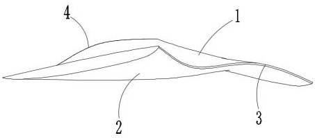 Composite bionic airfoil blade and axial flow fan impeller