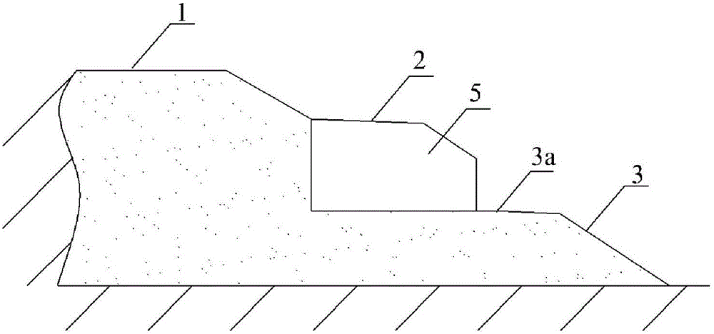 Method for widening shoulder of existing railway subgrade